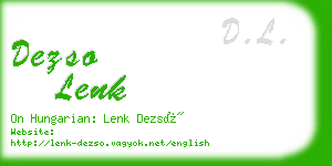 dezso lenk business card